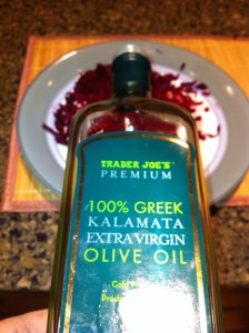 beets, garlic & add olive oil